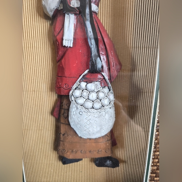 Vintage African Culture Women Carrying Fruit-Her Child Shadow Box Wood Tribal - Picture 6 of 13